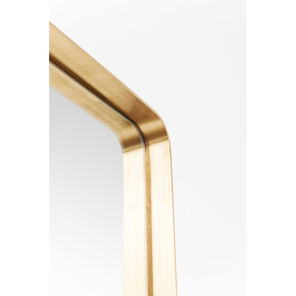 Spiegel Curve Rectangular Brass 70x200cm