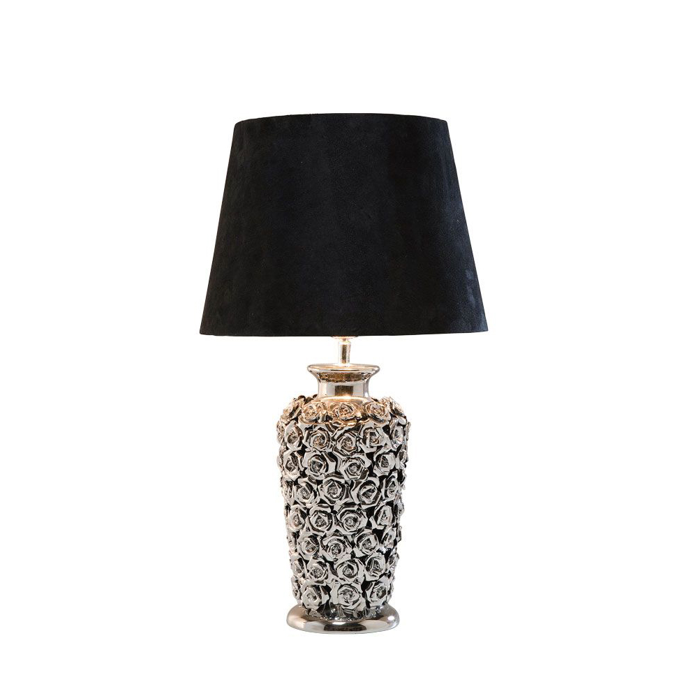 Tischleuchte Rose Silber 57 cm
