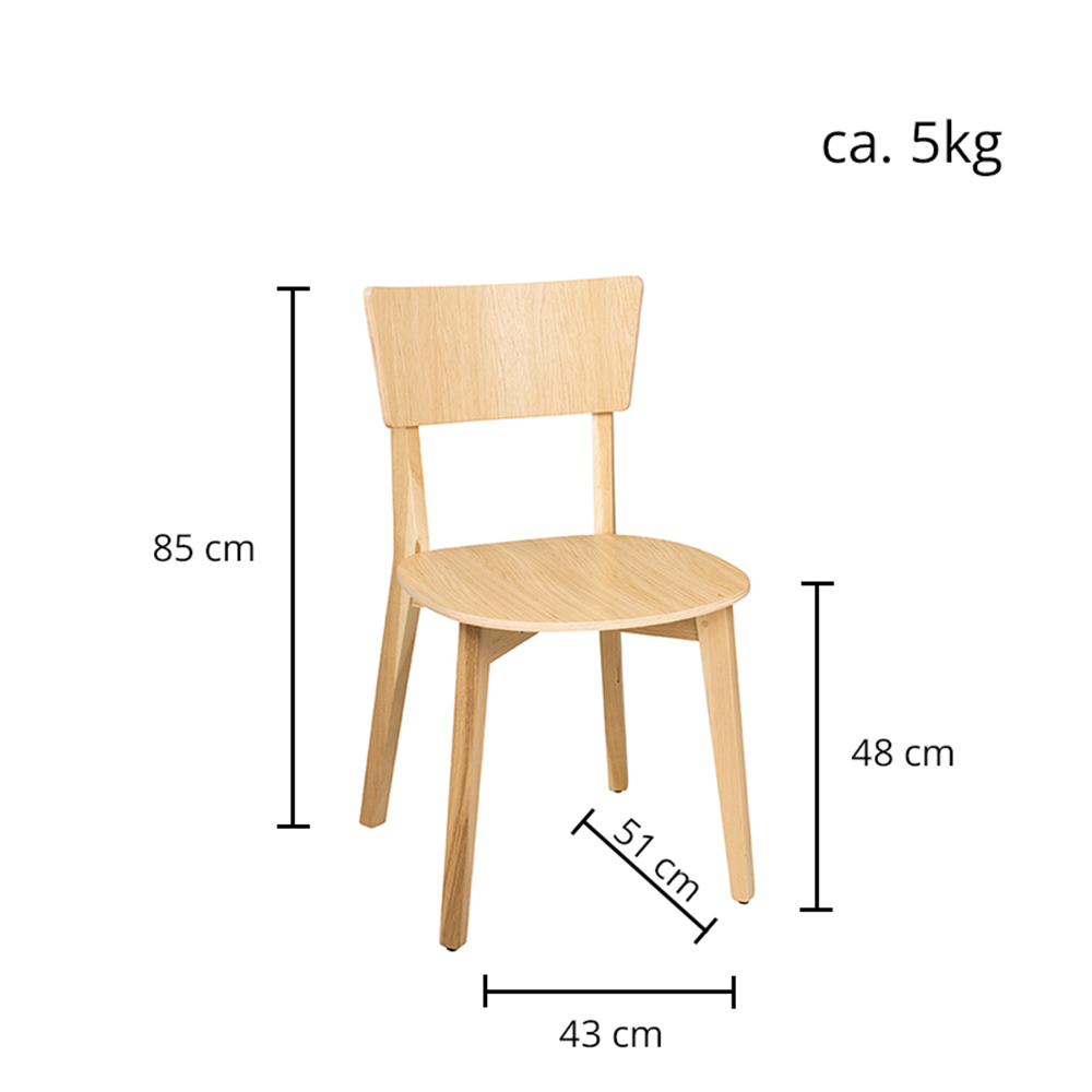 Holzstuhl Dimoni Eiche Ma?e