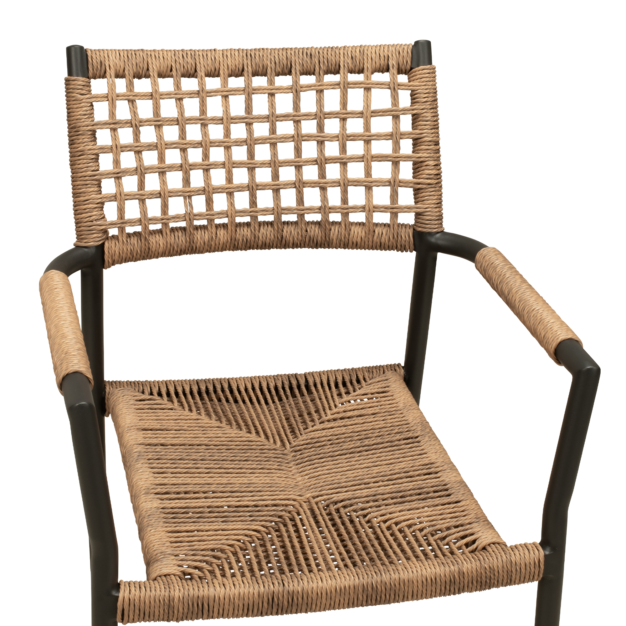 Outdoorstuhl mit Geflecht Sisson Wheat - Sitzflaeche