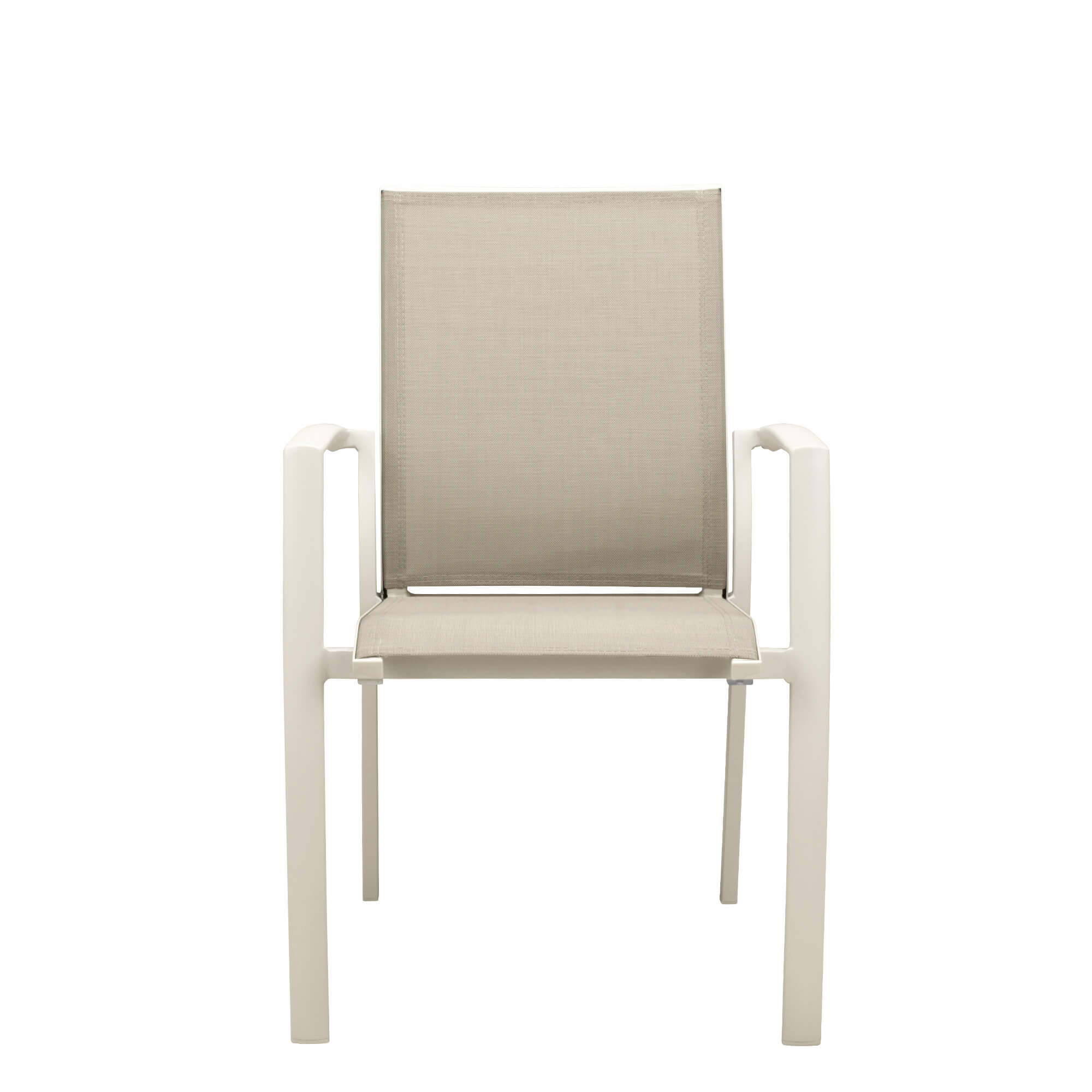 Outdoorstuhl Gomera Cream-Taupe  – Frontal