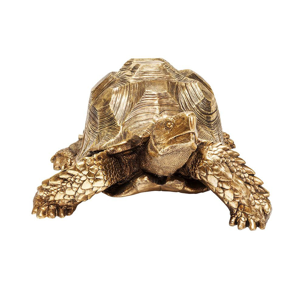Deko Figur Turtle Gold Groß