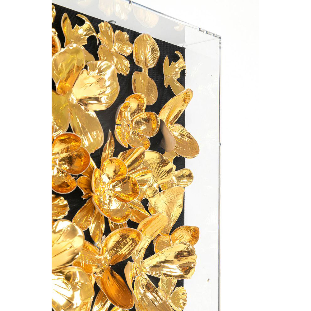 Deko Rahmen Gold Flower
