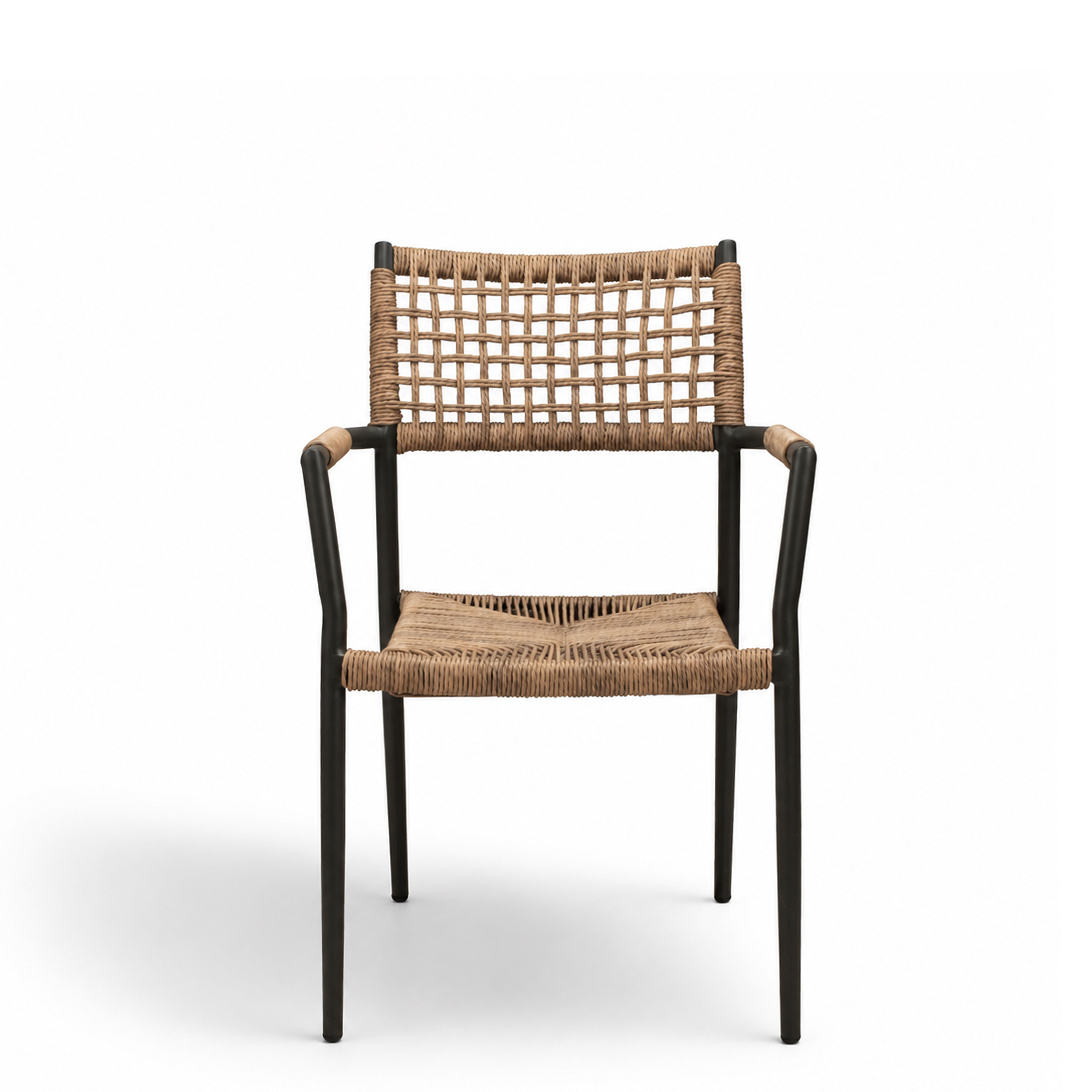 Outdoorstuhl mit Geflecht Sisson Wheat - Frontal