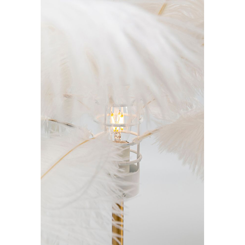 Tischleuchte Feather Palm Weiß 60cm
