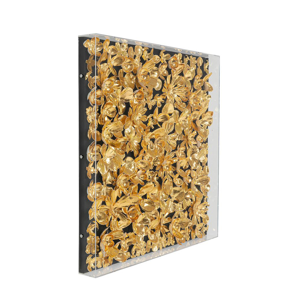 Deko Rahmen Gold Flower