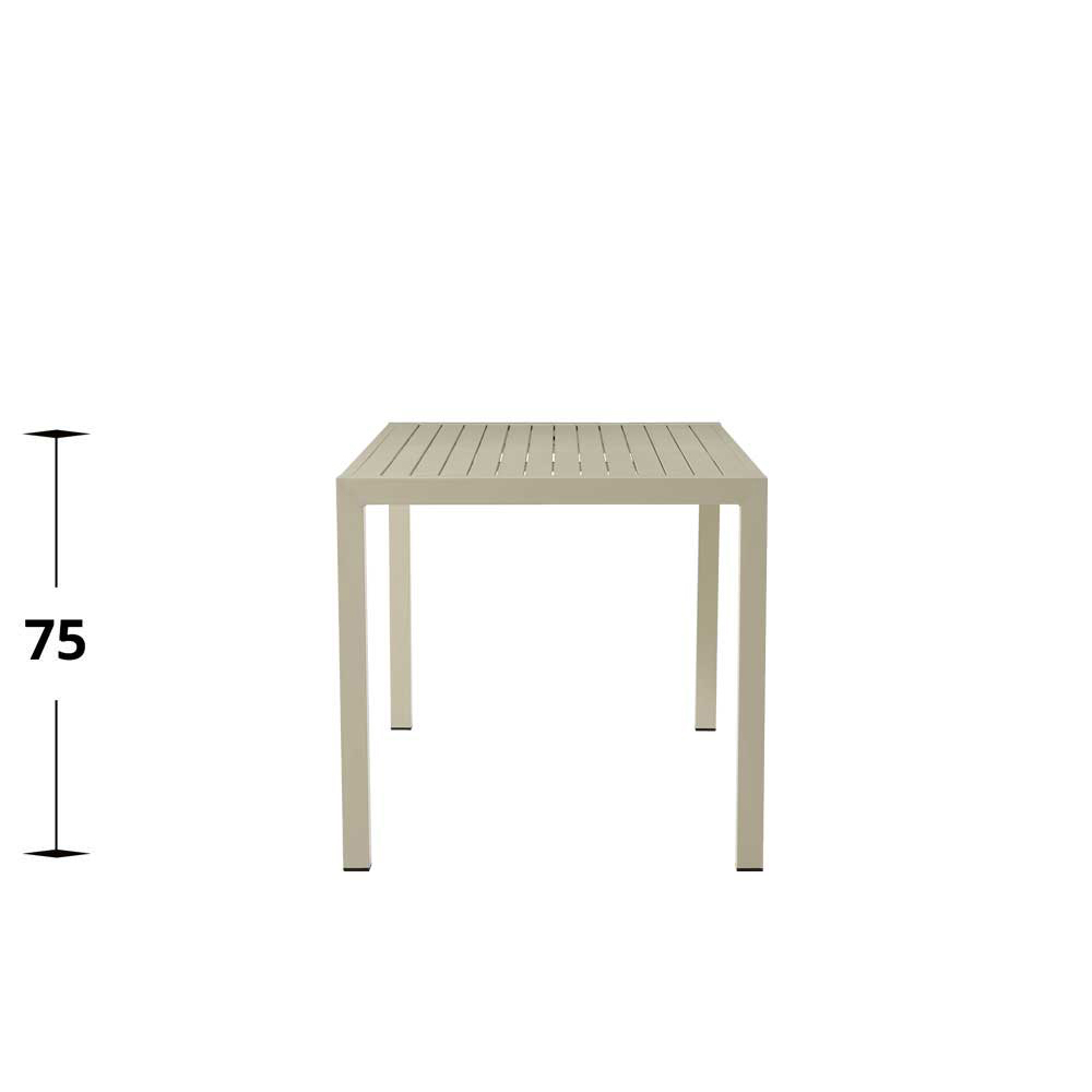 Outdoortisch Cordone Alu Tisch Greige 80