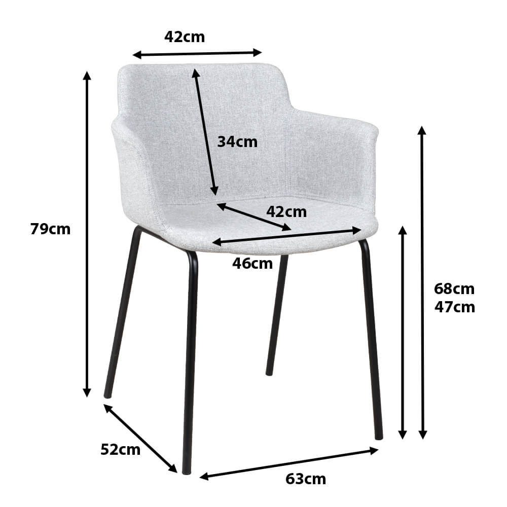 Polsterstuhl Foma 822 Grey Ma?e
