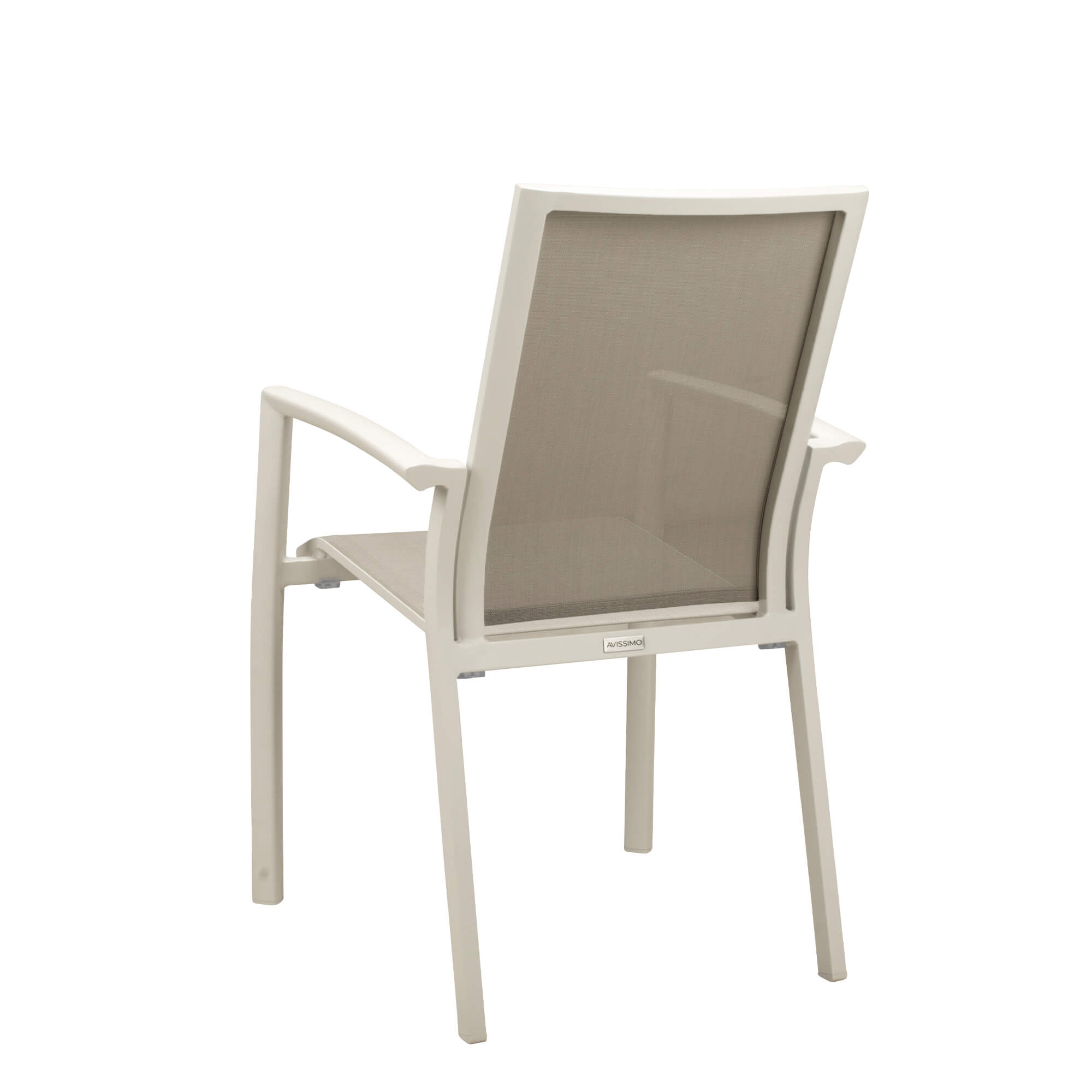 Outdoorstuhl Gomera Cream-Taupe  – Rueckansicht