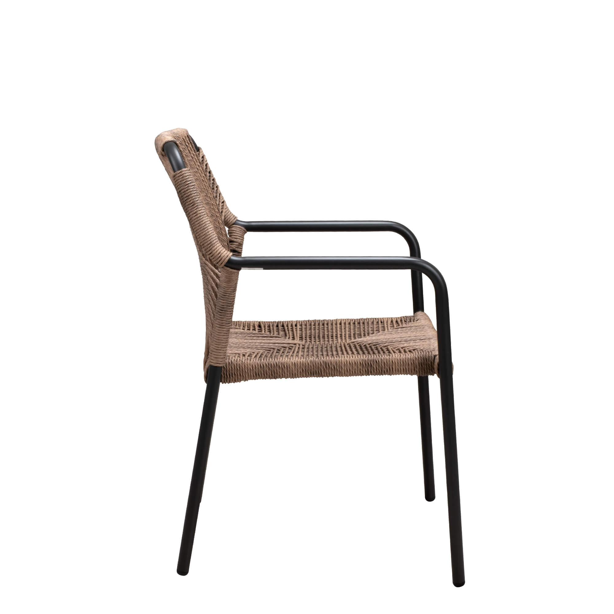 Outdoorstuhl mit Geflecht Lagunas wheat  – Seitenansicht