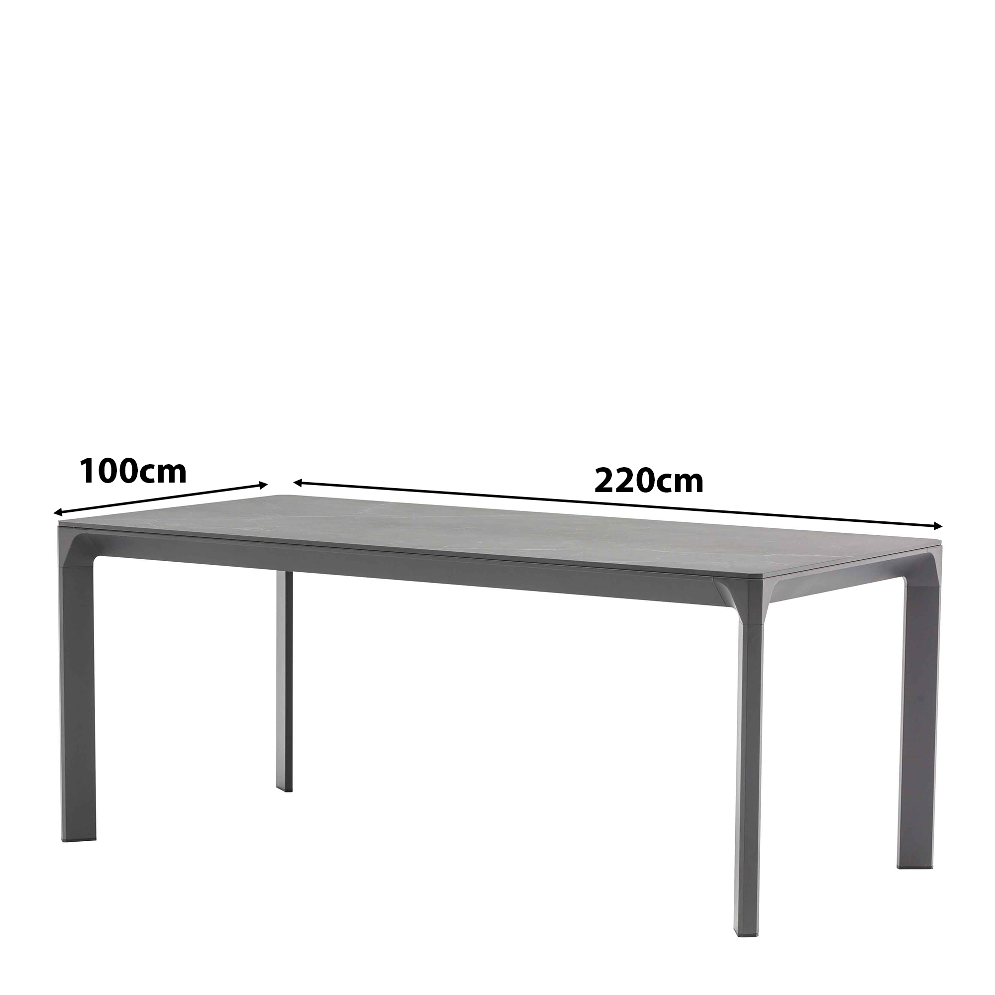 Outdoortisch Carvas Anthrazit 220 Ma?e