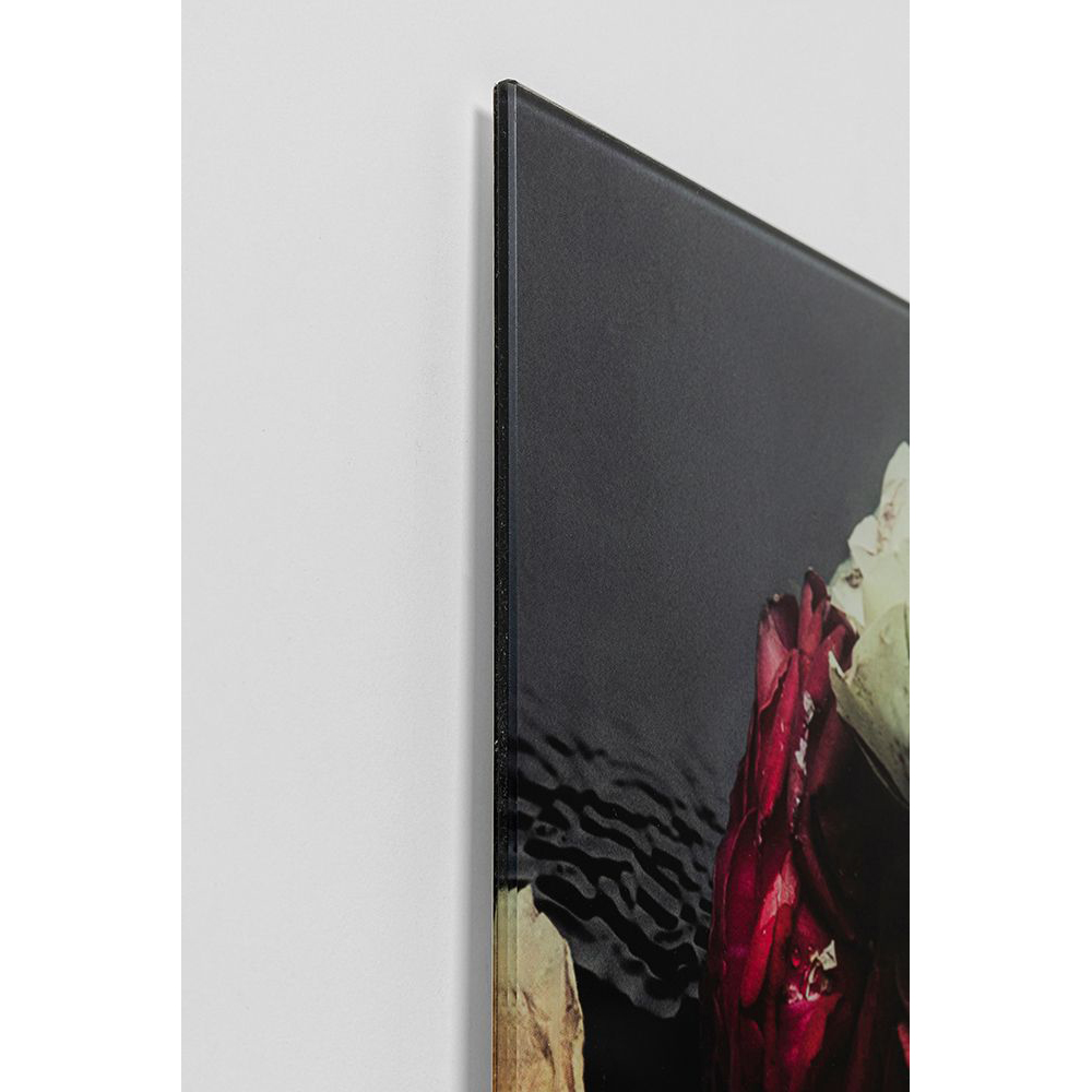 Bild Glas Flower Art Lady 120 x 120 cm