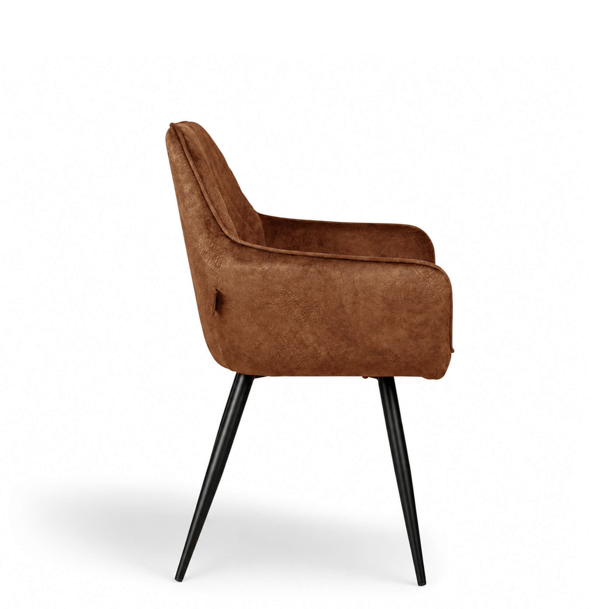 Gastronomiestuehle Polsterstuehle mit 4-Bein-Gestell Lenoro Marble 300 Velour - Seitenansicht