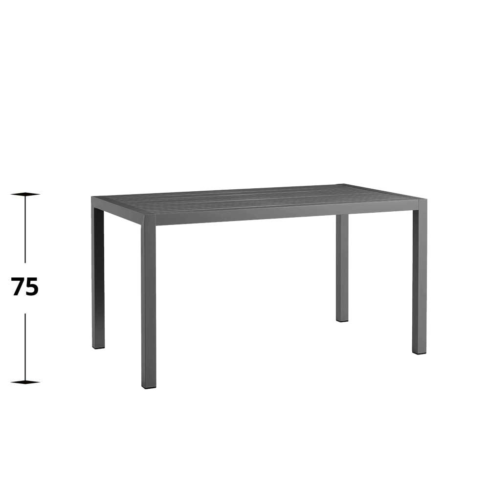 Metalltisch Crotone Stahl Tisch Anthrazit 140