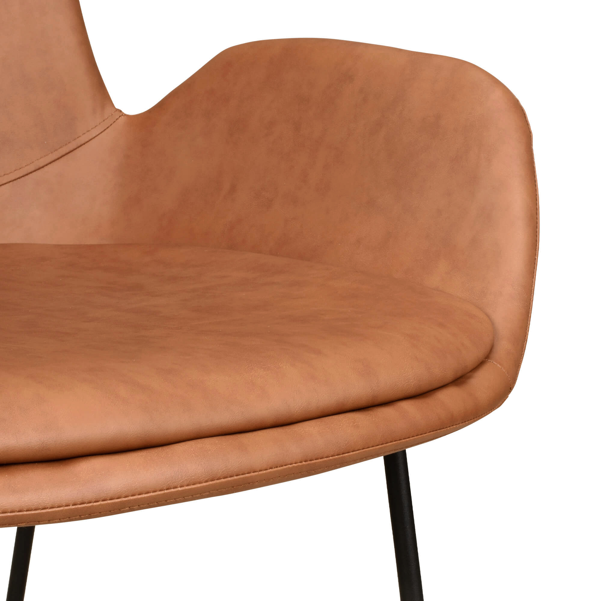 Gastronomiestuehle Polsterstühle Rito Arm brown - Sitzflaeche