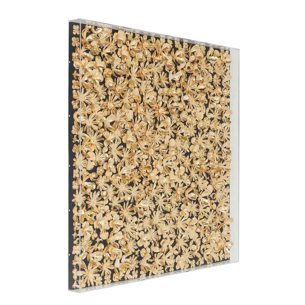 Deko Rahmen Gold Flower