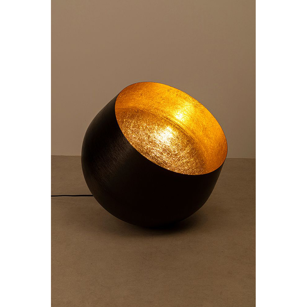 Bodenleuchte Apollon Smooth Schwarz Ø50cm