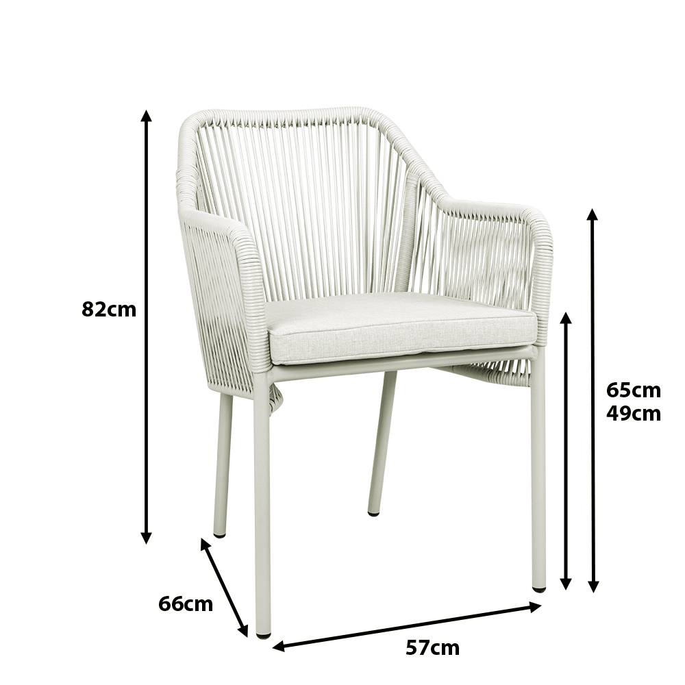 Outdoorstuhl Baleris Greige Ma?e