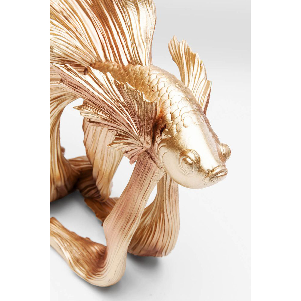 Deko Figur Betta Fish Gold Klein