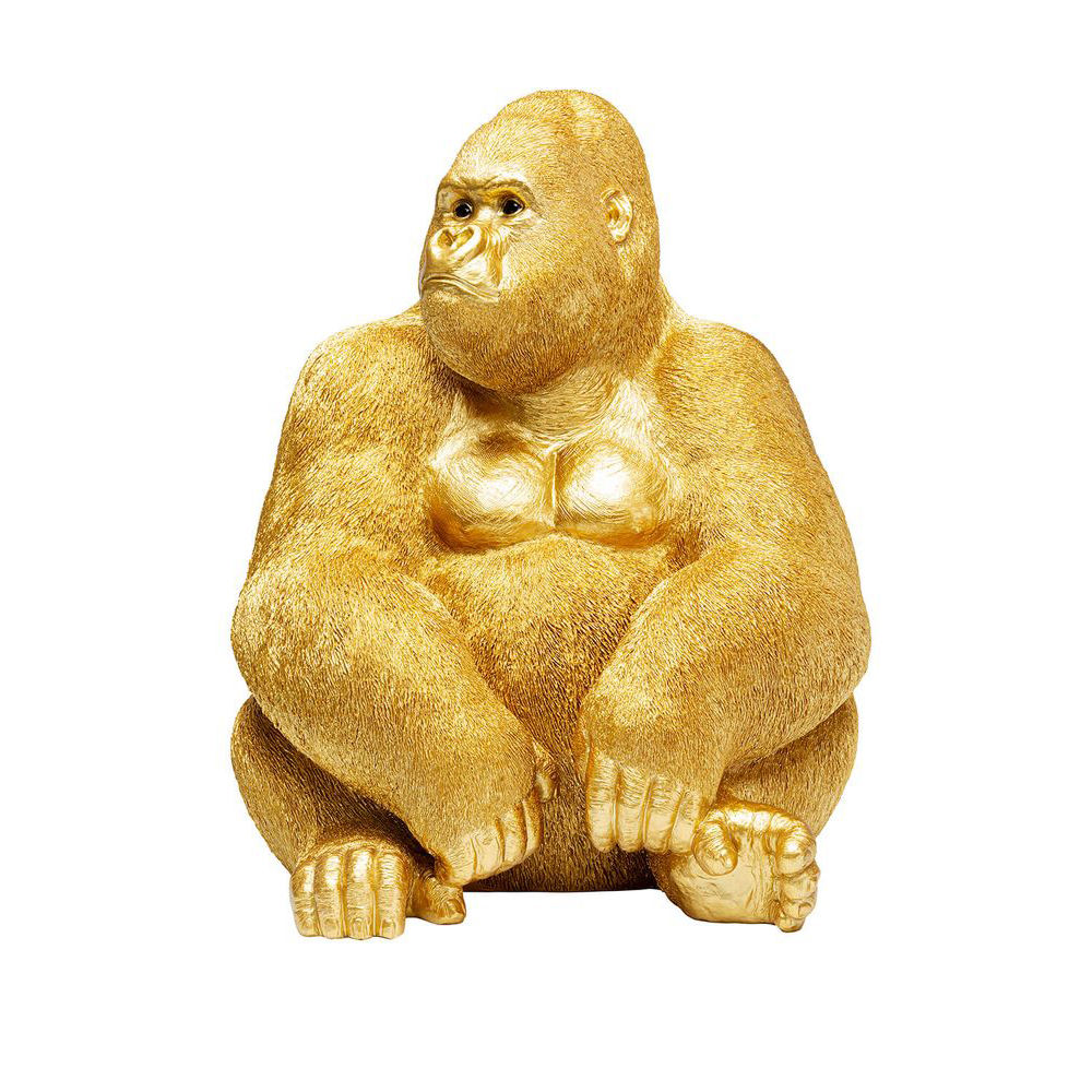 Deko Figur Monkey Gorilla Side XL Gold 76cm