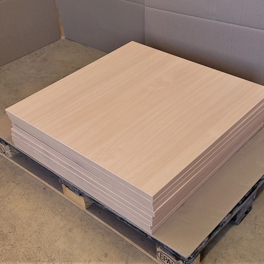 Melaminharz Tischplatte 25mm 80x80cm Buche natur   Sonderposten