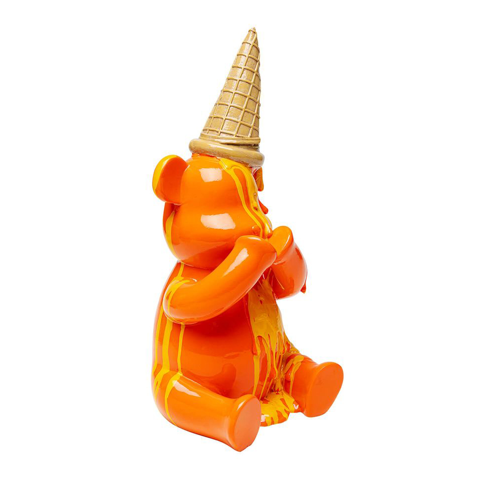 Deko Figur Sitting Gelato Bear Orange 37cm