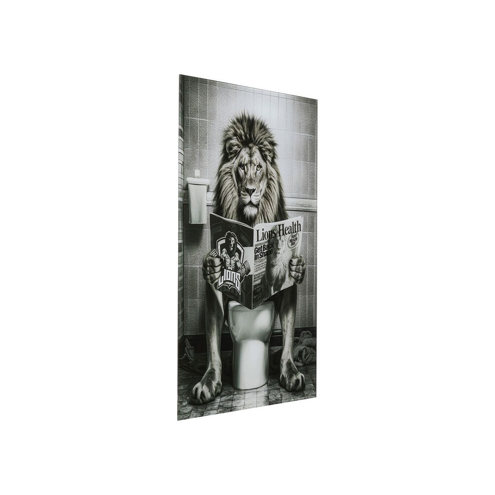 Glasbild Bath Lion