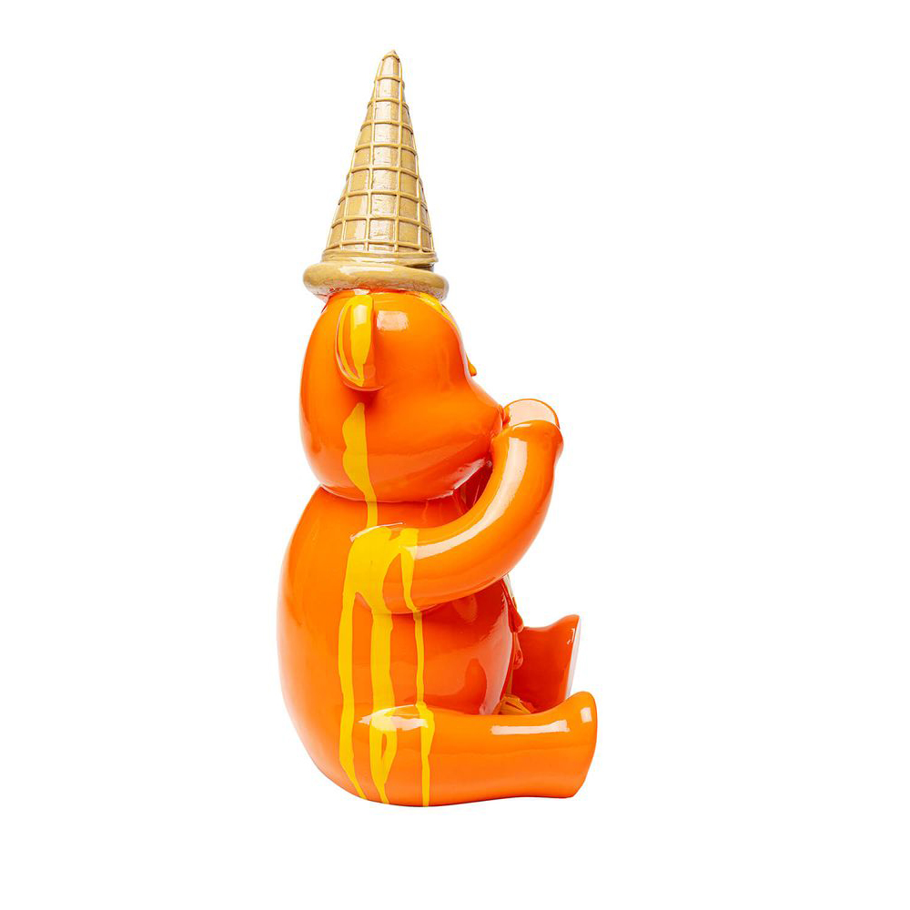 Deko Figur Sitting Gelato Bear Orange 37cm
