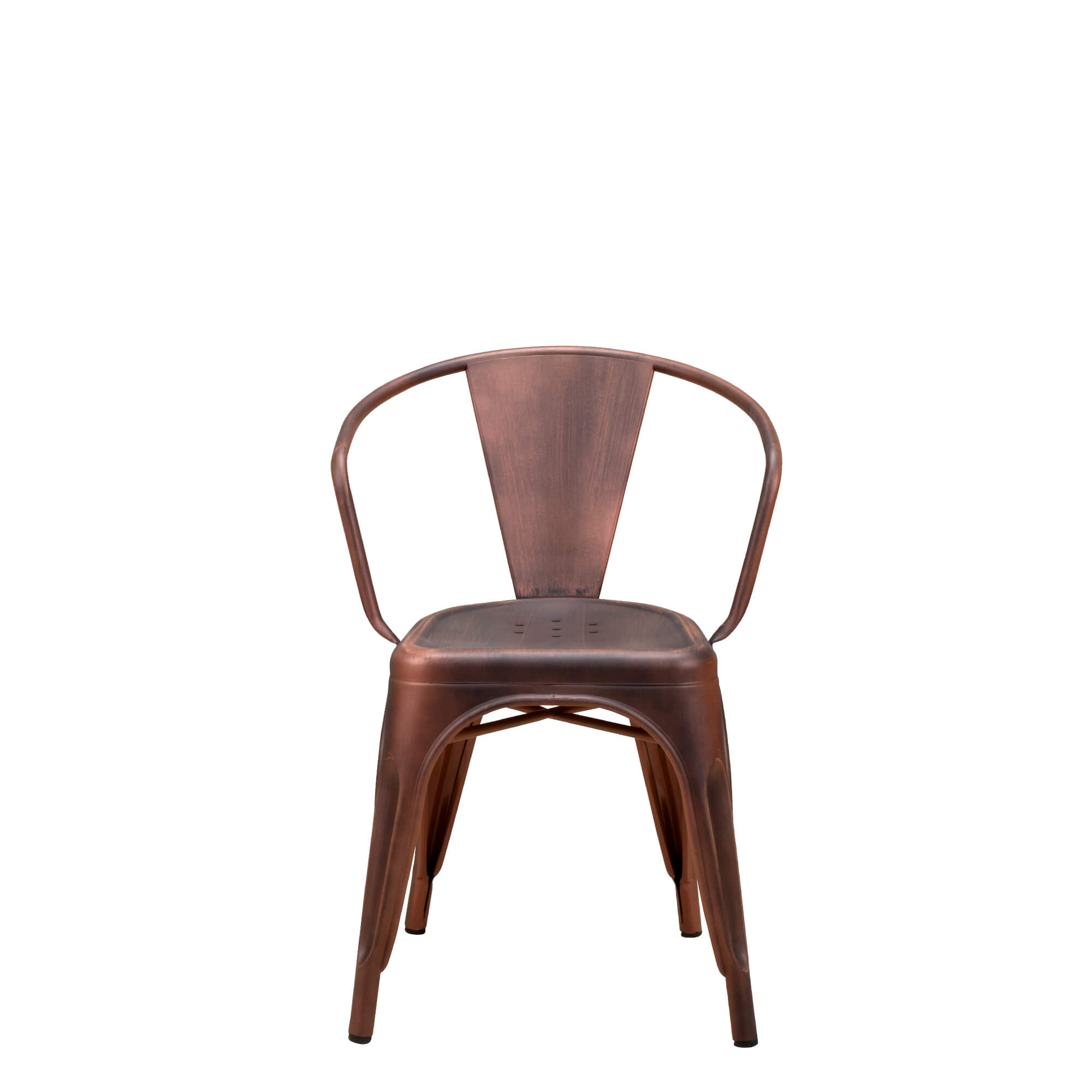 Metallstuhl Tixar Arm copper – Frontal