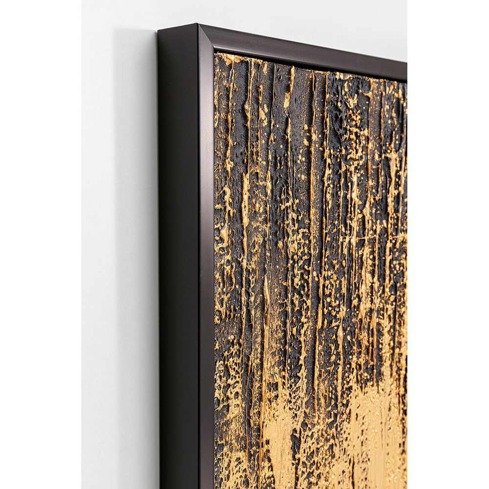 Gerahmtes Bild Abstract Schwarz 80 x 120 cm