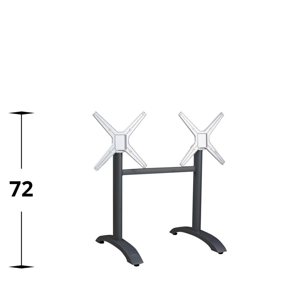 Outdoortischgestell Cindy Double Kipp Schwarz
