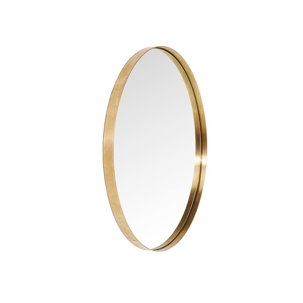 Wandspiegel Curve Round Brass Ø100cm