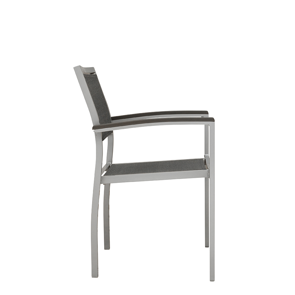 Terrassenstuhl Georgia Silber Mixed Grey SH47
