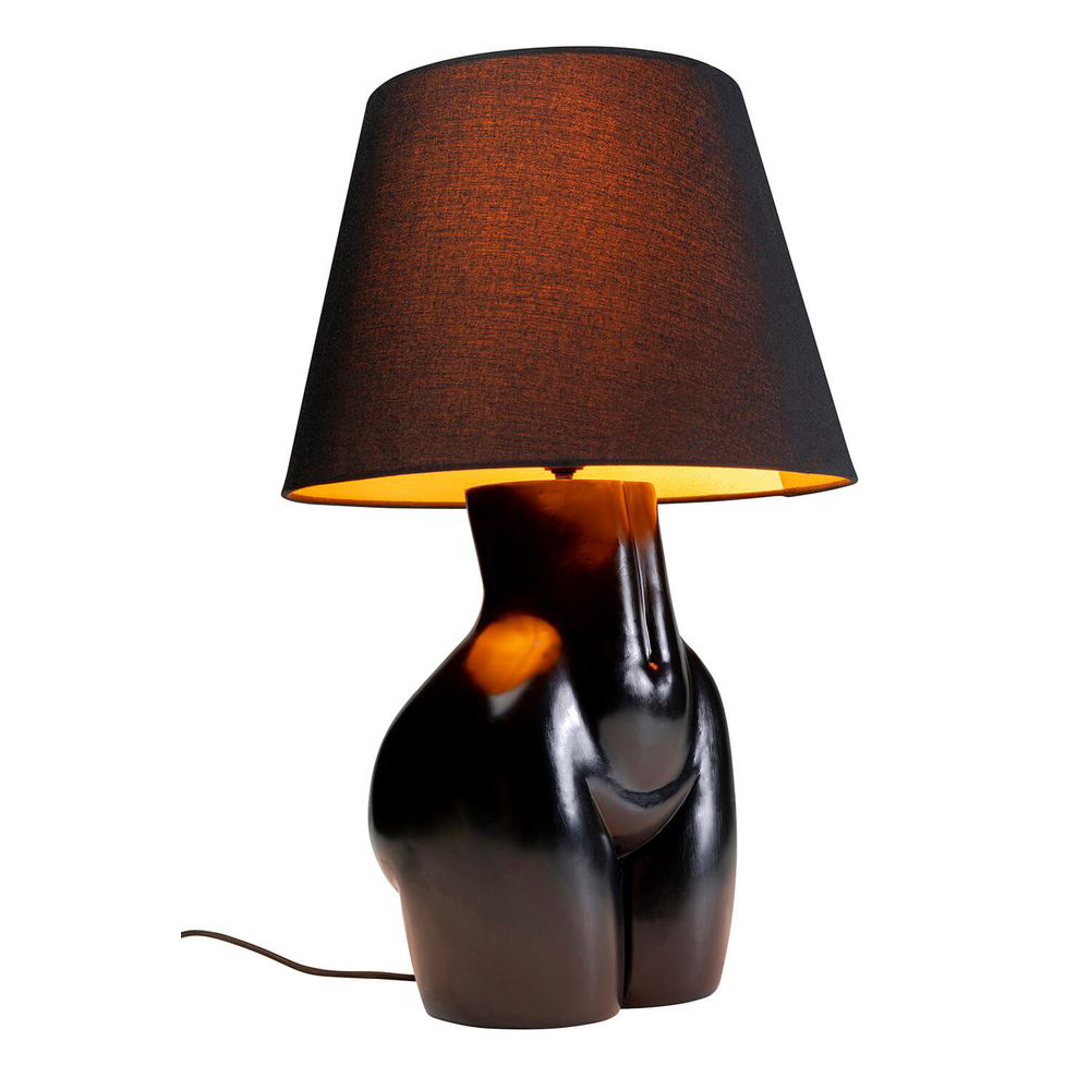 Tischleuchte Donna Schwarz 48cm