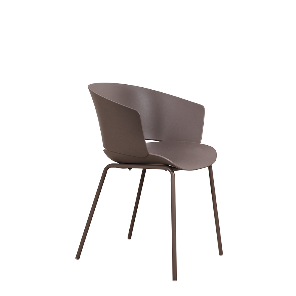 Kunststoffstuhl FOMA F833 Taupe