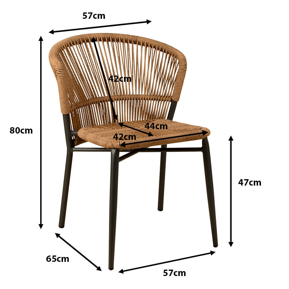 Outdoorstuhl Elefino Natur Ma?e