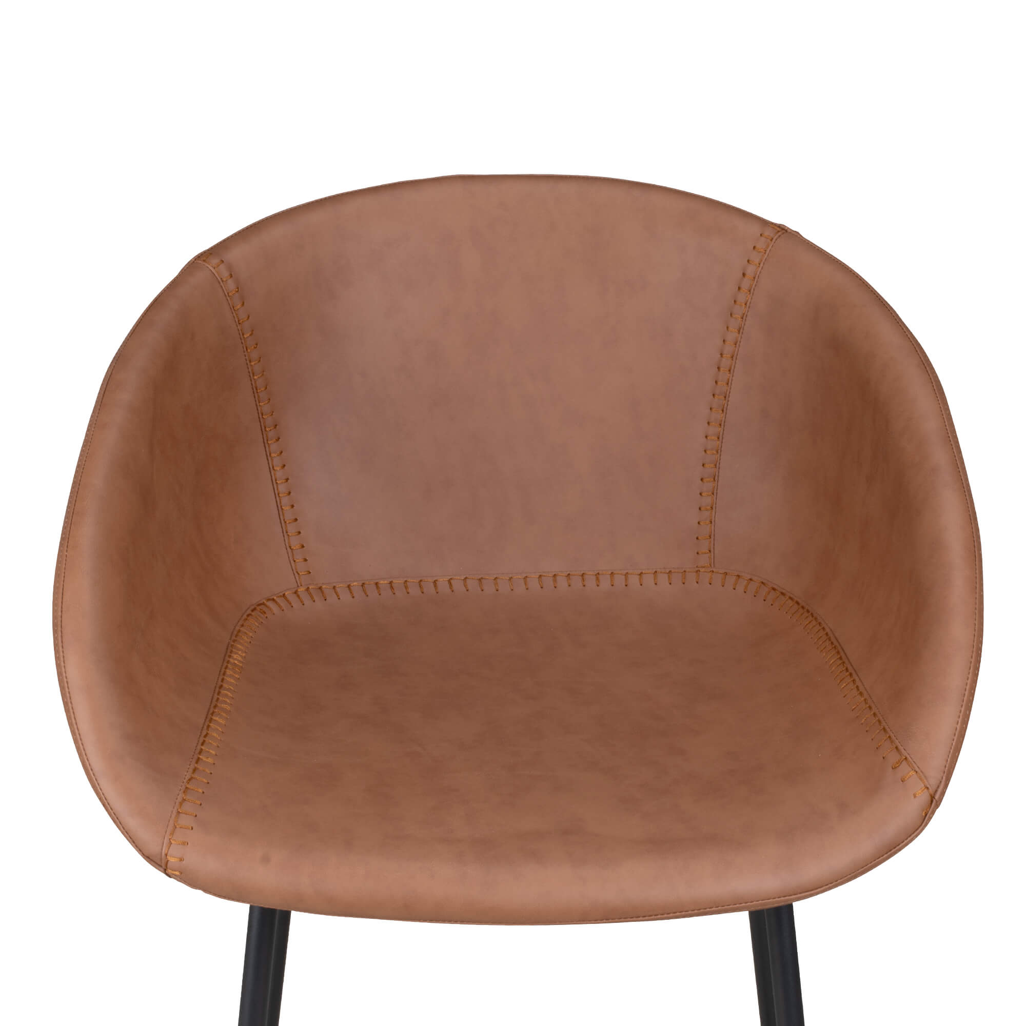 Gastronomiestuhl Barhocker Estara Brown - Sitzschale1