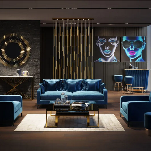 Hängeleuchte Living Vegas Deluxe Brass LED