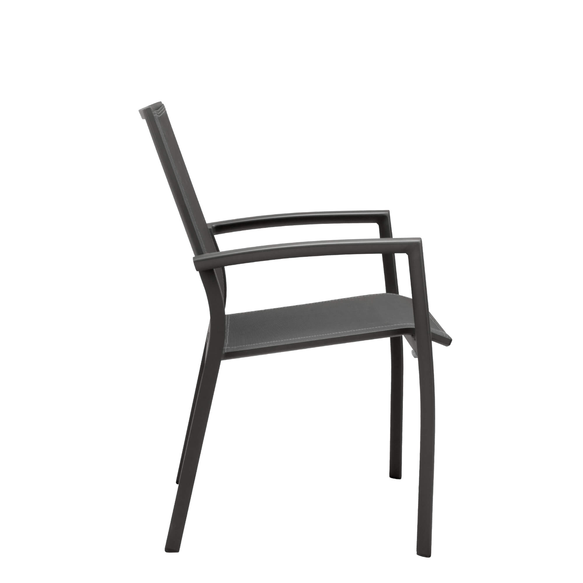Outdoorstuhl Gomera Anthrazit  – Seitenansicht