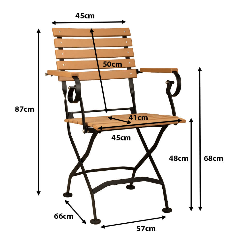 Outdoorstuhl Franza Premium AL Ma?e