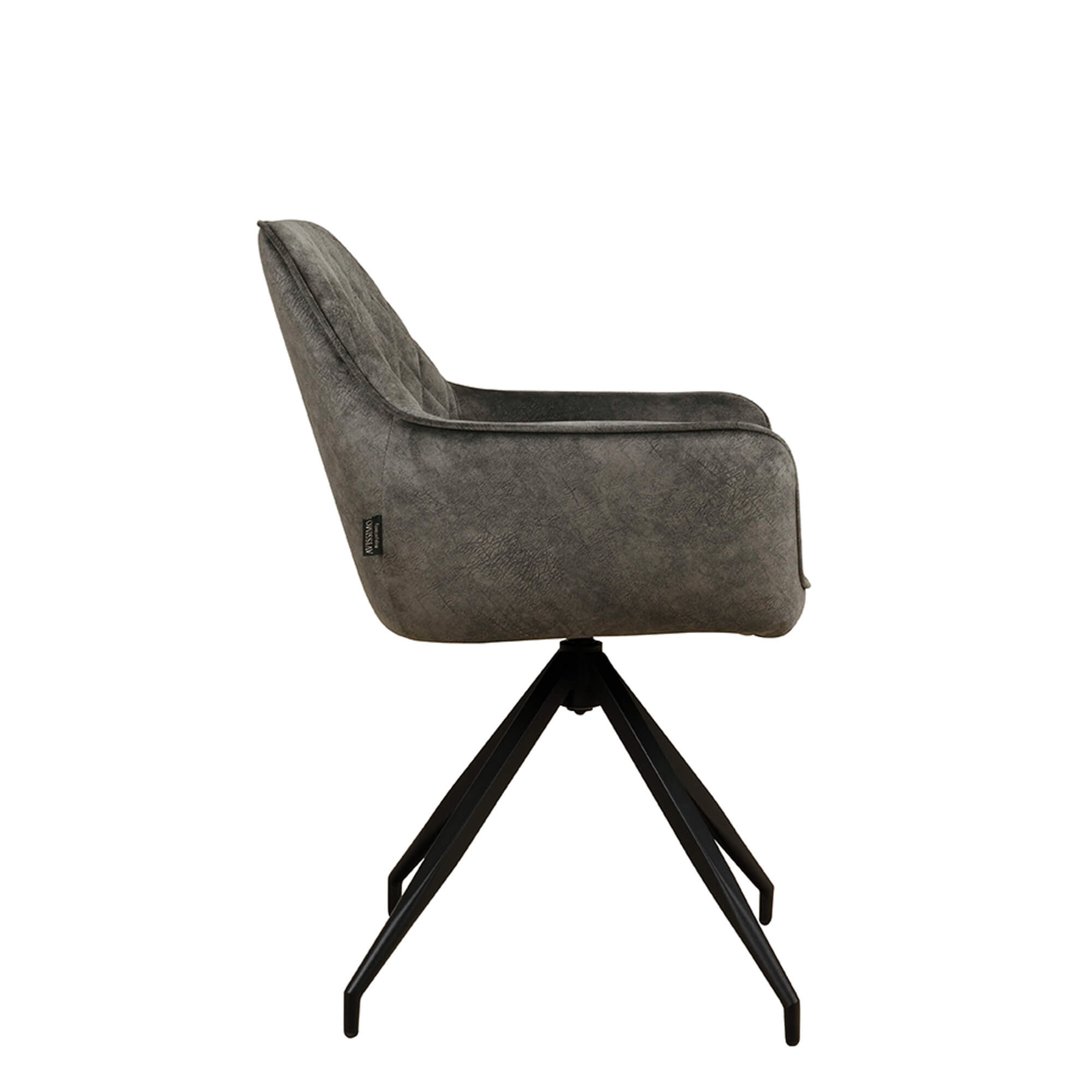 Gastronomiestuehle Polsterstuehle mit Drehgestell Lenoro Marble 804 Velour - Seitenansicht