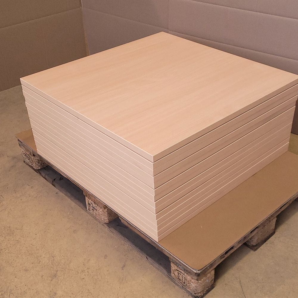 Melaminharz Tischplatte 25mm 80x80cm Buche natur   Sonderposten