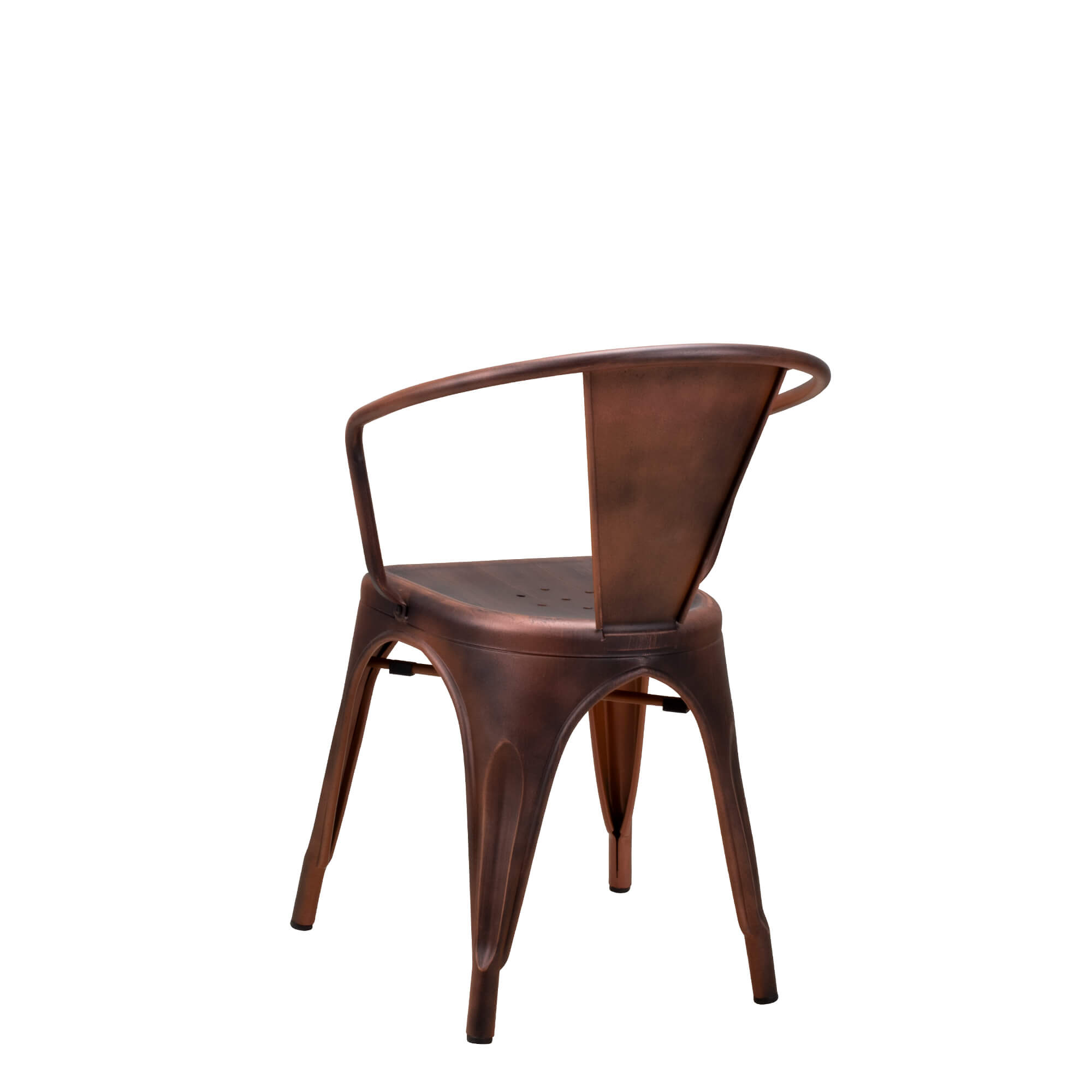 Metallstuhl Tixar Arm copper – Rueckansicht