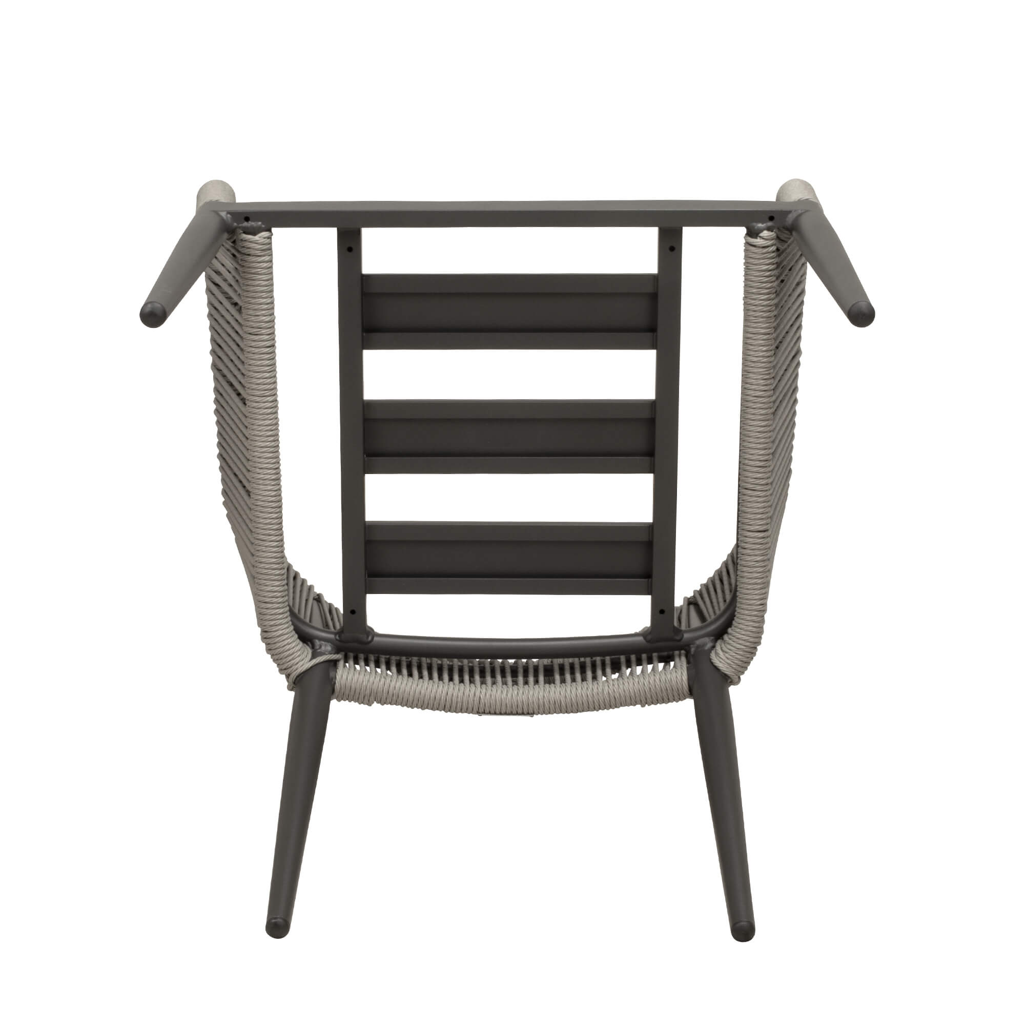 Outdoorstuhl mit Kissen und Geflecht Ocao Silvergrey - Gestell