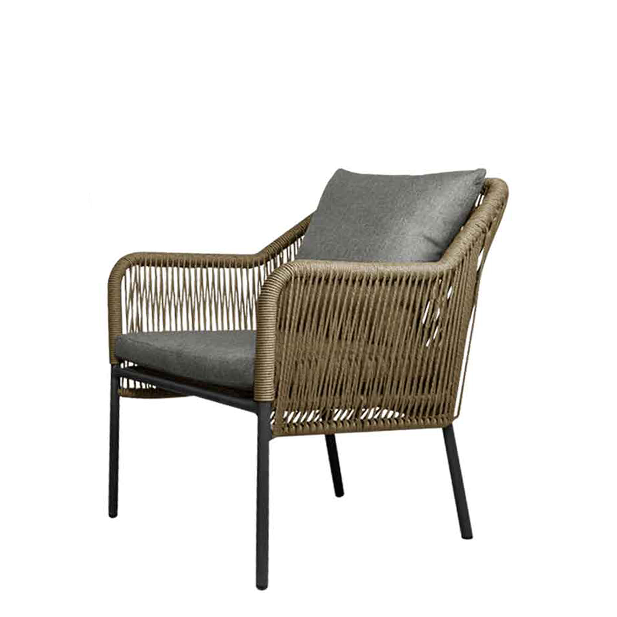 Baleris Lounge Sessel Natural Outdoorstuhl – Vorderansicht