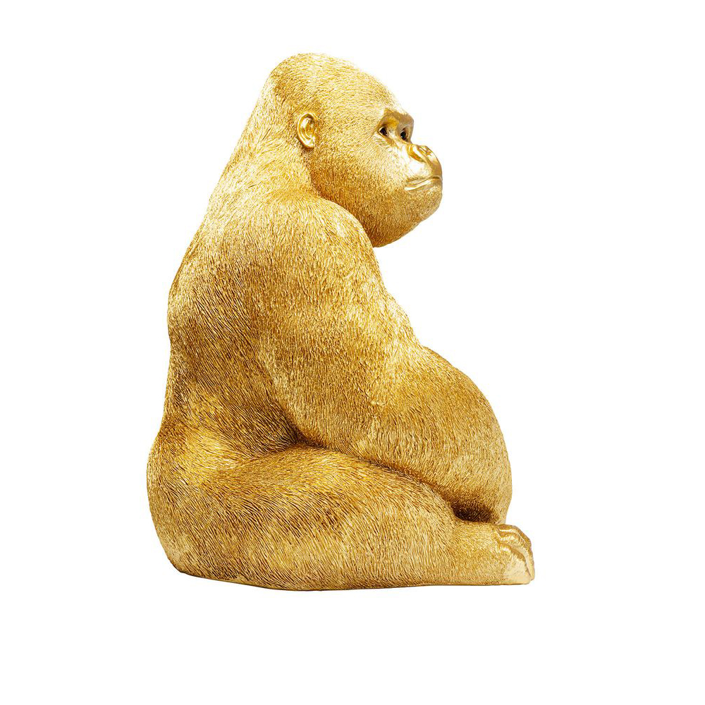 Deko Figur Monkey Gorilla Side XL Gold 76cm