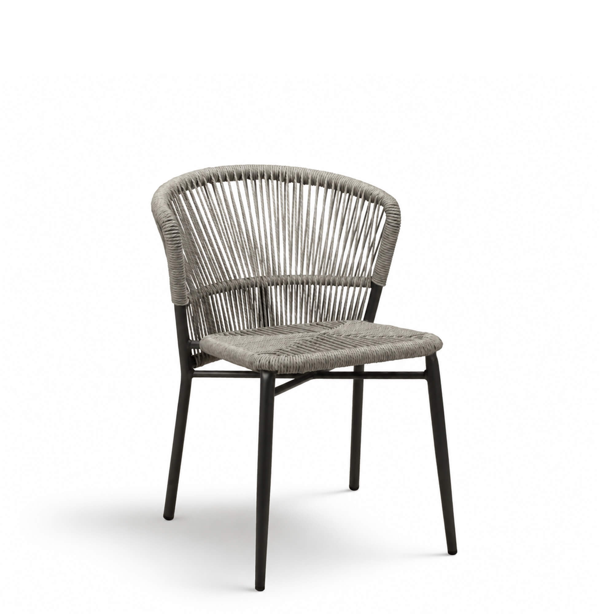 Gastronomiestuehle Outdoorstuehle Elefino silvergrey - Vorderansicht