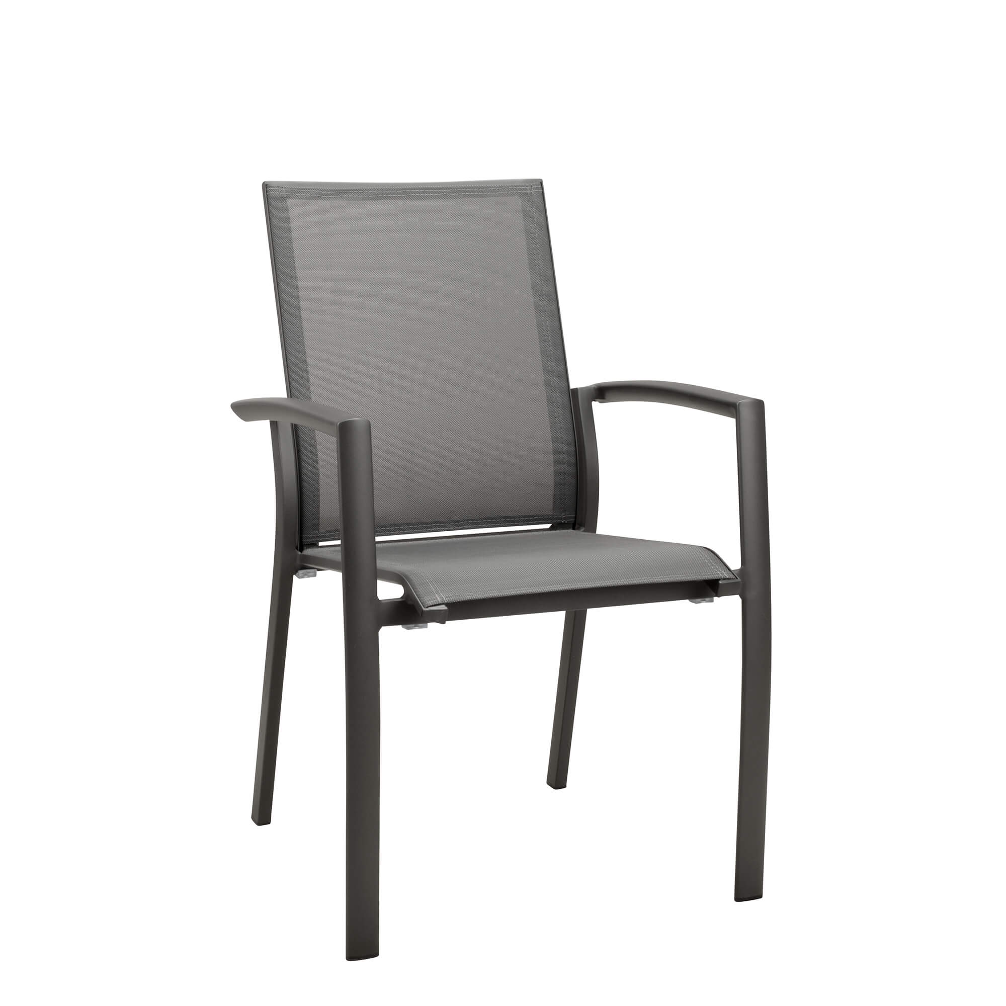 Outdoorstuhl Gomera Anthrazit  – Vorderansicht
