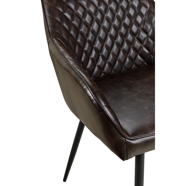 Polsterstuhl Lunaro Step Arm Dark Brown