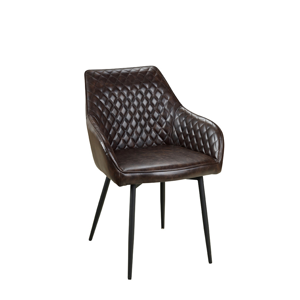 Polsterstuhl Lunaro Step Arm Dark Brown